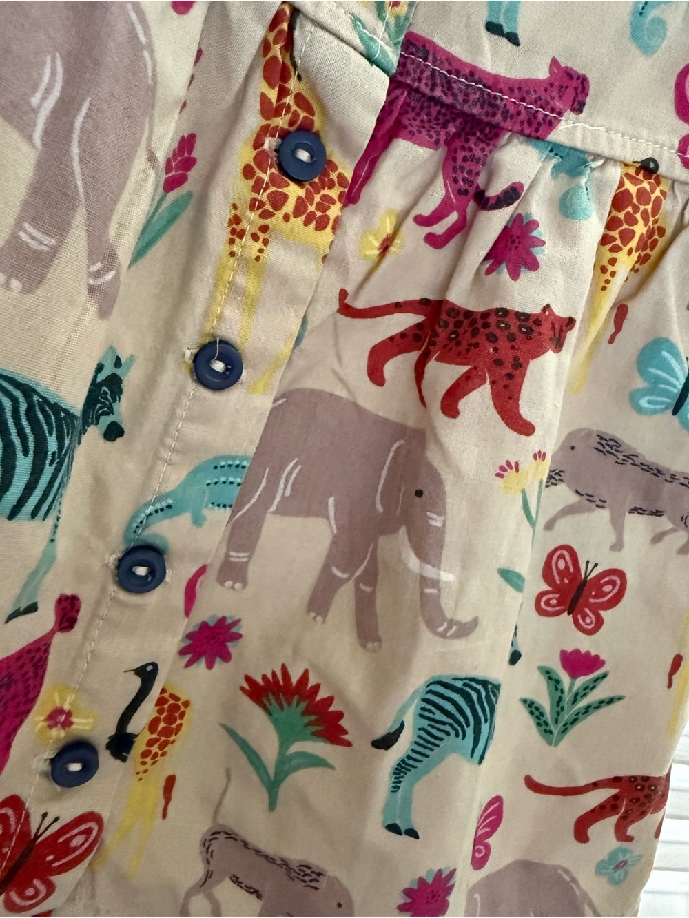 African Safari Animal Print Dress | 6–12 Months | 100% Cotton - Picture 7 of 10